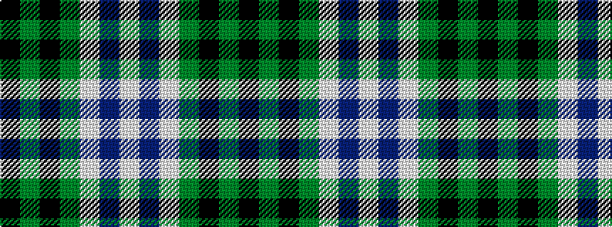 idealised woven sample of pattern KGKGWBW