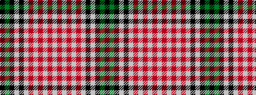 idealised woven sample of pattern KGKWKWRWRWRW
