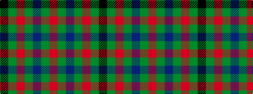 idealised woven sample of pattern KGRGBGR