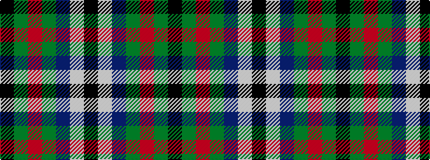 idealised woven sample of pattern KGRGBWK
