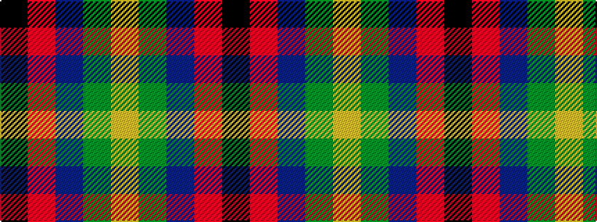 idealised woven sample of pattern KRBGY
