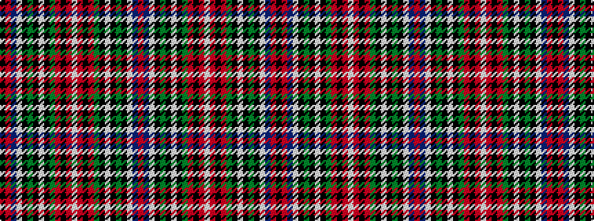 idealised woven sample of pattern KRBWKGKWKGRKRWRKRGKWKGKWBR