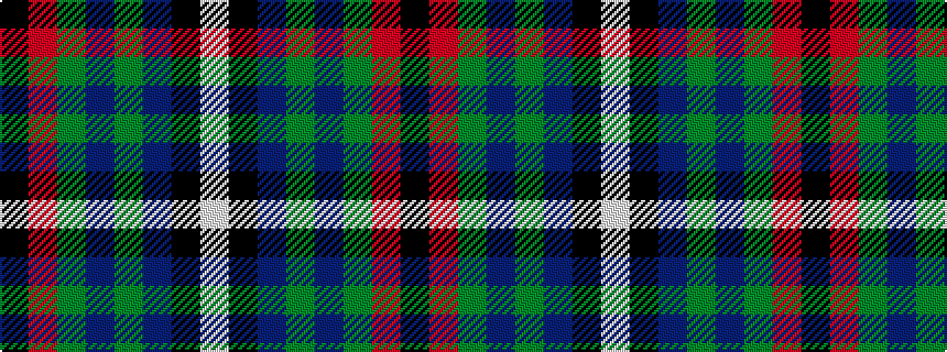 idealised woven sample of pattern KRGBGBKW