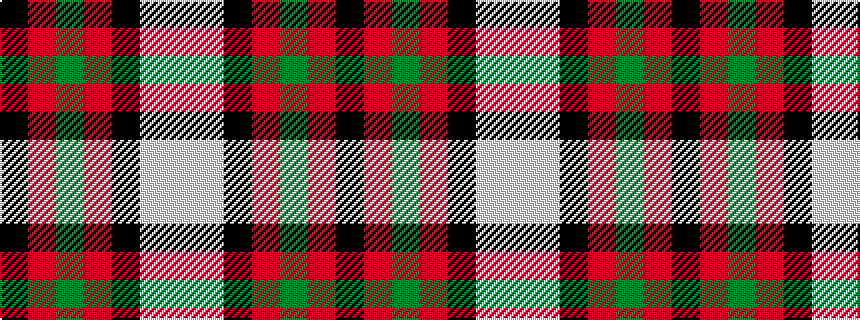 idealised woven sample of pattern KRGRKWW