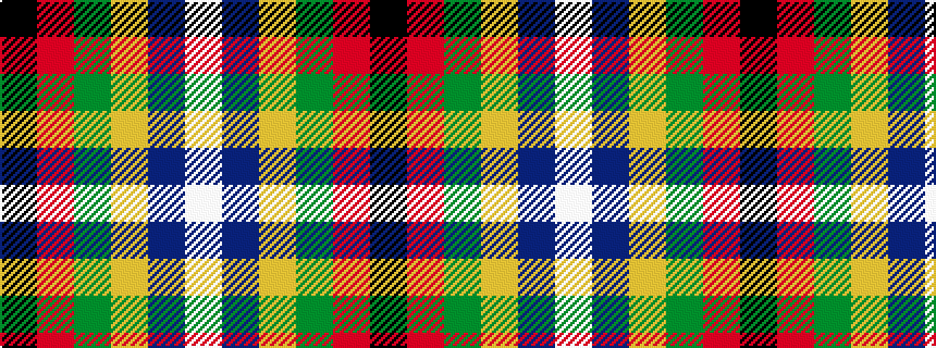 idealised woven sample of pattern KRGYBW