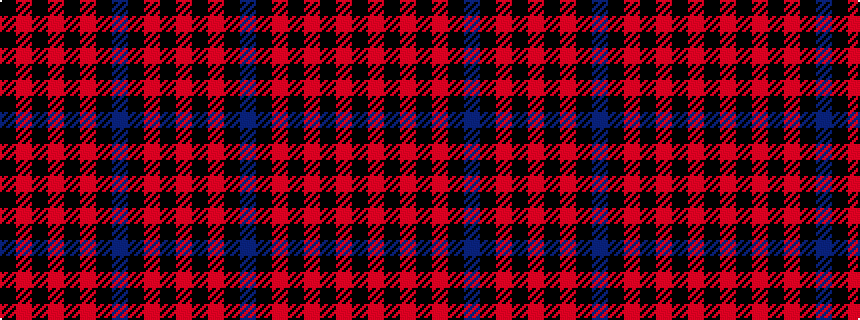 idealised woven sample of pattern KRKRKRKBKRKR