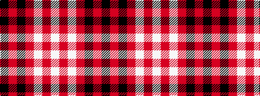 idealised woven sample of pattern KRKRWRW