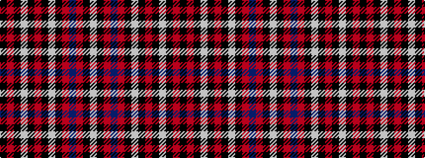 idealised woven sample of pattern KRKWKRKWKRBRKW