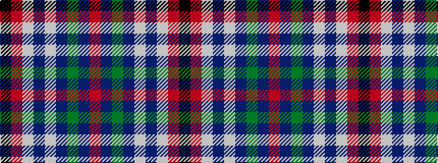 idealised woven sample of pattern KRWBWBGBR