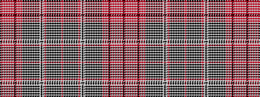 idealised woven sample of pattern KRWRWRWRWRWRKRWRWRWKWKWKWKWKWKWKWWKWWRWKWKWKWKWKWKWR