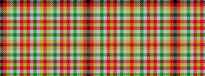 idealised woven sample of pattern KRYWGWRYRWGWYR