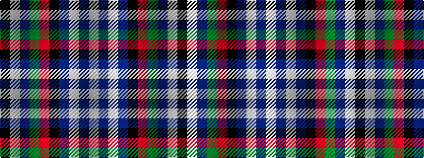 idealised woven sample of pattern KWBGRKBWBW