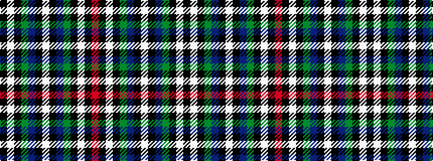 idealised woven sample of pattern KWKGBKWKBGKWKR