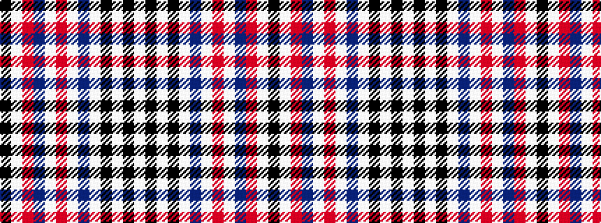 idealised woven sample of pattern KWRBWRWBWKWKW