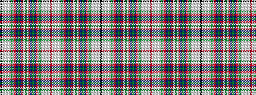 idealised woven sample of pattern KWWWWWGWRBGBRWGWRBGBRWGWWWWWR