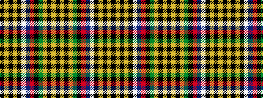 idealised woven sample of pattern KYKYGKRBWKYKYK