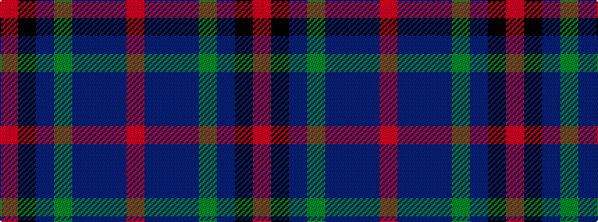 idealised woven sample of pattern RBBBGBKR
