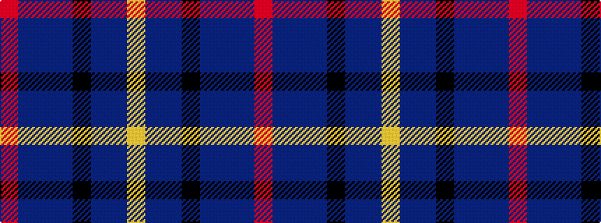 idealised woven sample of pattern RBBBKBBY