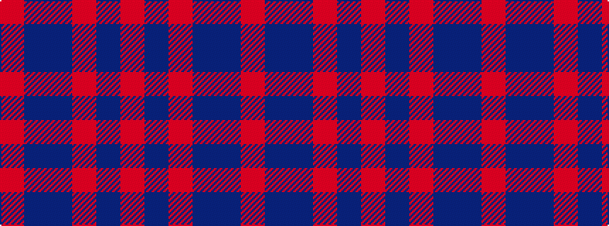 idealised woven sample of pattern RBBRBR