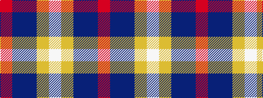idealised woven sample of pattern RBBYW