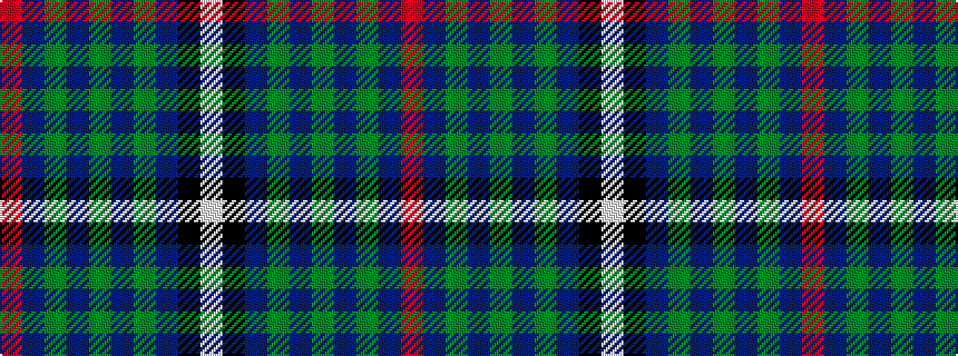 idealised woven sample of pattern RBGBGBGBKW