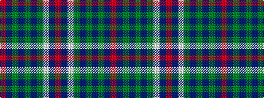 idealised woven sample of pattern RBGBGBGWBR