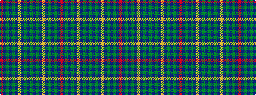 idealised woven sample of pattern RBGBGBYBGBGBGBYBGBGBR
