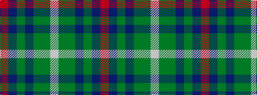 idealised woven sample of pattern RBGBGGW