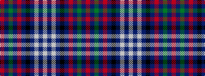 idealised woven sample of pattern RBGBRBKBWBW