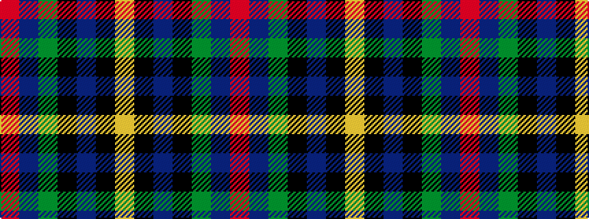 idealised woven sample of pattern RBGKBKY