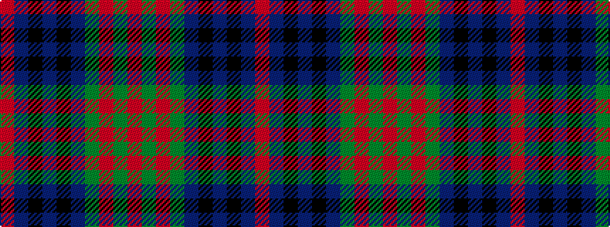 idealised woven sample of pattern RBKBKBGRGR