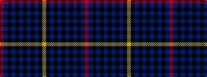 idealised woven sample of pattern RBKBKBKBKBKY