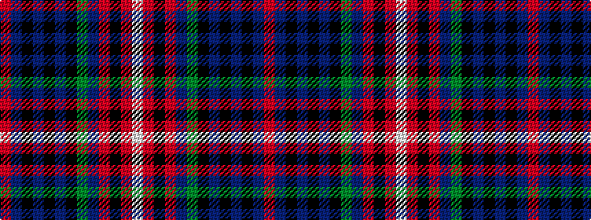 idealised woven sample of pattern RBKBKBKGBRKRW