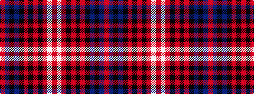 idealised woven sample of pattern RBKBKRKRKRWR