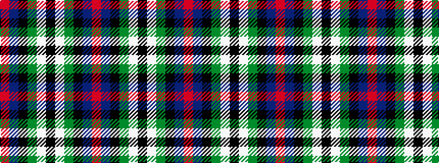 idealised woven sample of pattern RBKGWKWGKBR