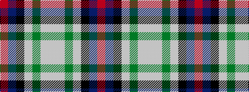 idealised woven sample of pattern RBKWGWW