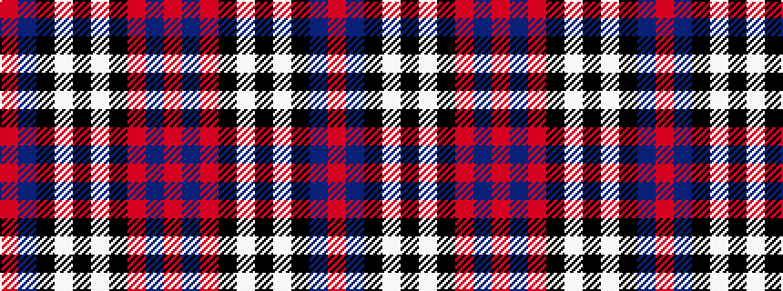 idealised woven sample of pattern RBKWKWKRBR