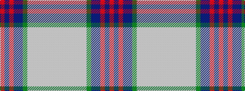 idealised woven sample of pattern RBRBBGWWWWWWW