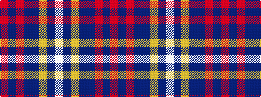 idealised woven sample of pattern RBRBBYBW