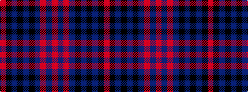 idealised woven sample of pattern RBRBKBKBKR