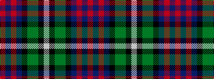 idealised woven sample of pattern RBRBKGGKW