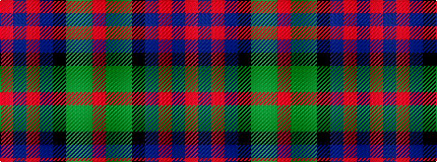 idealised woven sample of pattern RBRBKGGR
