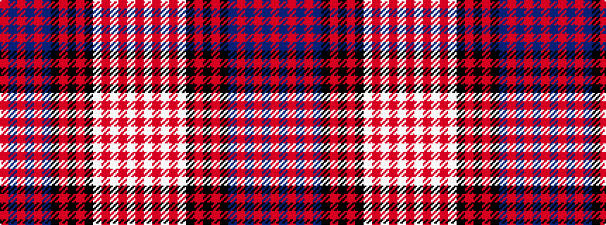 idealised woven sample of pattern RBRBRBKRKRKWRWRWR