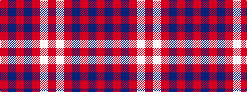 idealised woven sample of pattern RBRBRWR