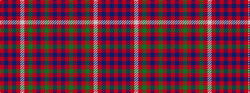 idealised woven sample of pattern RBRBRWRGRBRGRBR