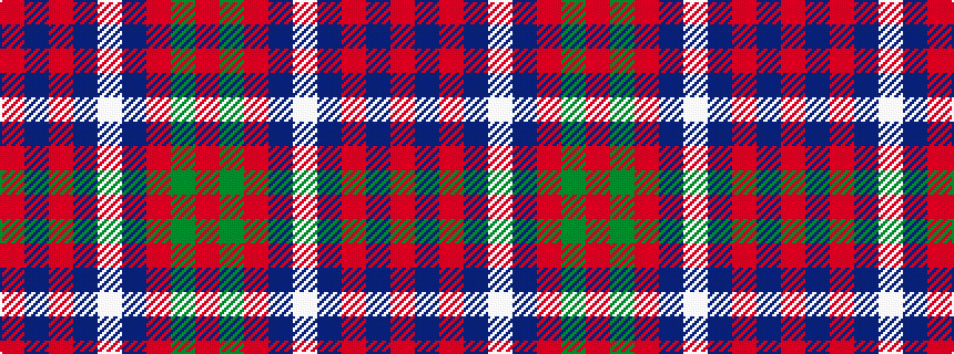 idealised woven sample of pattern RBRBWBRGR
