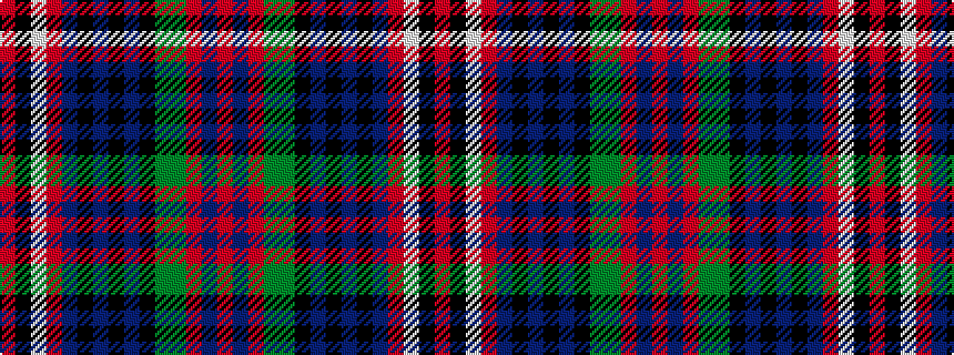 idealised woven sample of pattern RBRGGKBKBKBRWKR