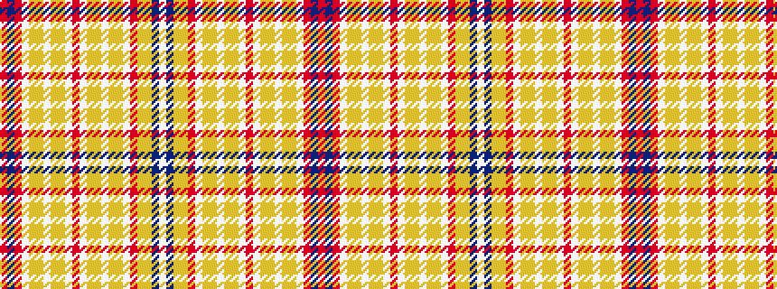 idealised woven sample of pattern RBRWYYWYYWRWYYWYYWRYYBW