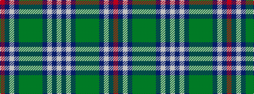 idealised woven sample of pattern RBWBGGGGGBWBW