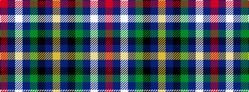 idealised woven sample of pattern RBWBGKBY